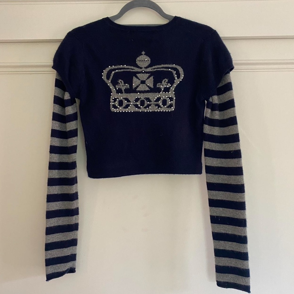 Vintage 90s Cashmere Striped Long Sleeve Top